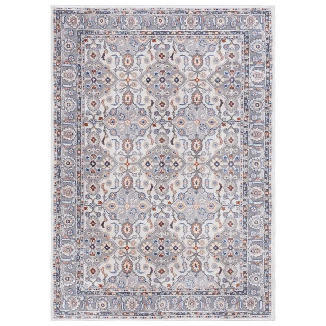 Mainstays Neutral Multi Area Rug, 5 ft x 7 ft, Grey/Blue Rust | Walmart (US)