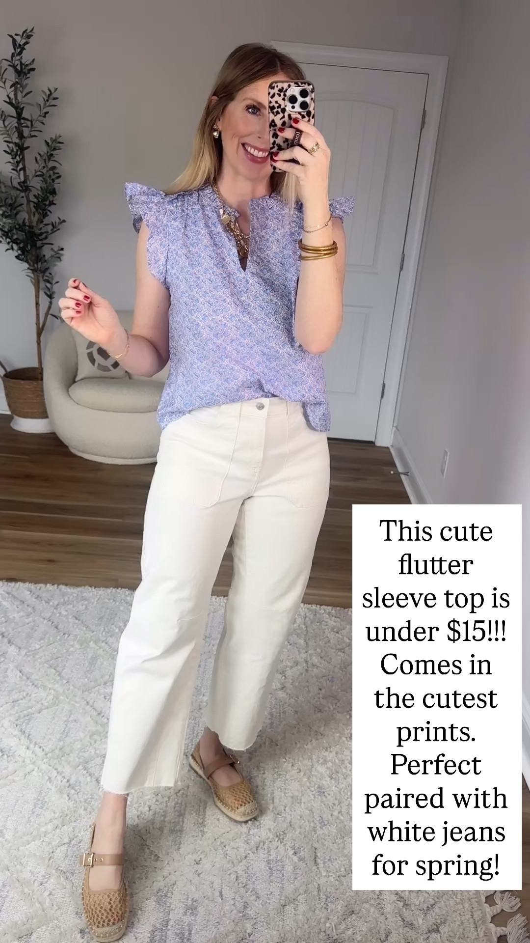 Walmart try on, time and tru, white jeans, flutter sleeve tee 

#LTKgrwm #LTKWorkwear #LTKootd
