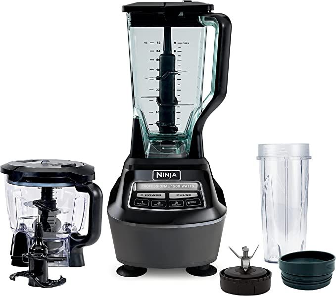 Ninja BL770AMZ Mega Kitchen System, 72 oz. Pitcher, 8-Cup Food Processor, 16 oz. Single Serve Cup... | Amazon (US)