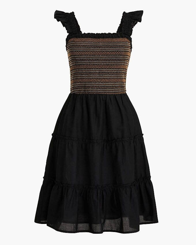 Smocked tiered mini dress | J.Crew Factory