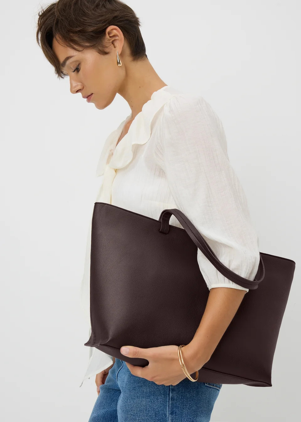 Brown Tote Bag | Matalan (UK)