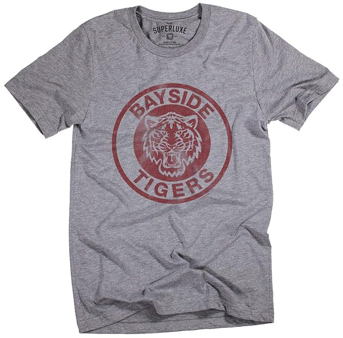 Superluxe Clothing Mens Bayside Tigers Vintage Style Zack Morris Slater T-Shirt | Amazon (US)