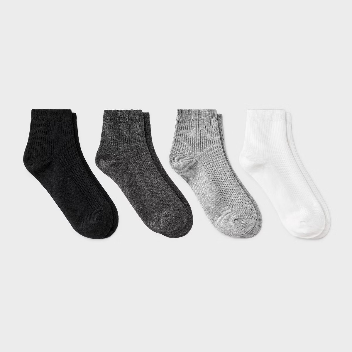 Women's Ultra Soft Everyday Rib-Knit 4pk Ankle Socks - Auden™ 4-10 | Target