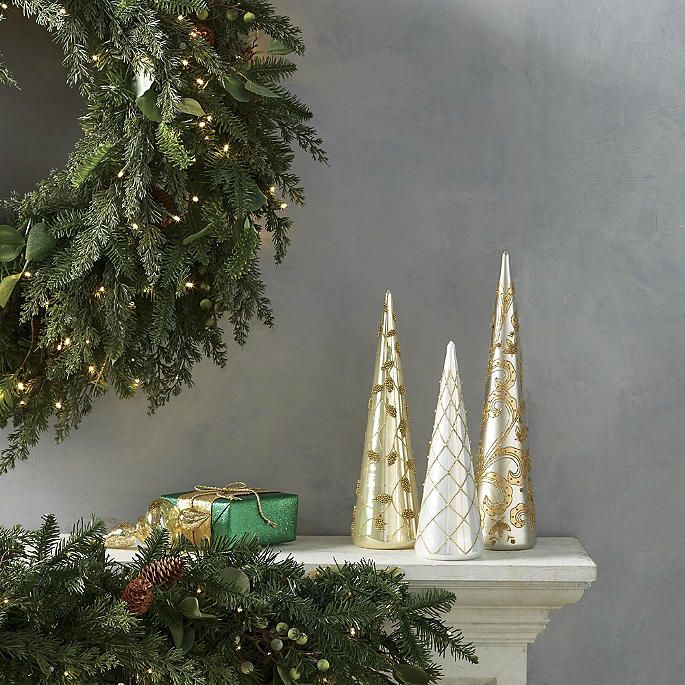 Gilded Glamour Glass, Tree Trio Set | Frontgate | Frontgate