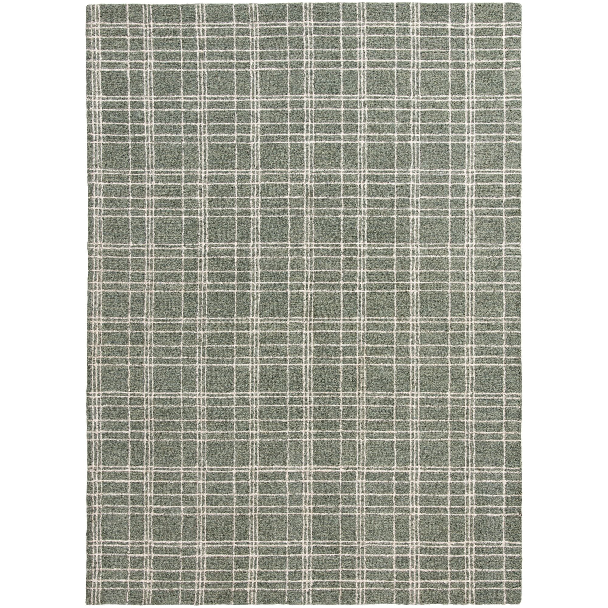 Better Homes & Gardens 7'10"x9'10" Green Plaid Wool Indoor Area Rug - Walmart.com | Walmart (US)