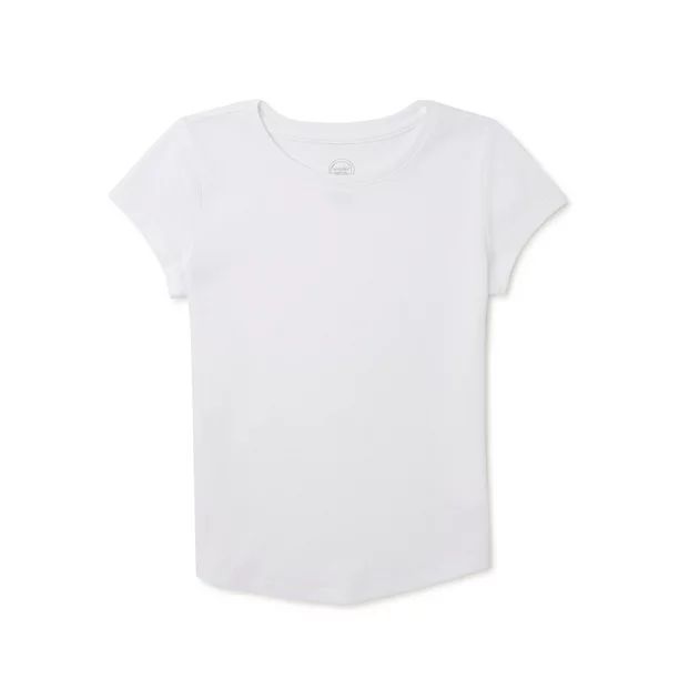 Wonder Nation Girls Short Sleeve Kid Tough T-Shirt, Sizes 4-18 & Plus - Walmart.com | Walmart (US)