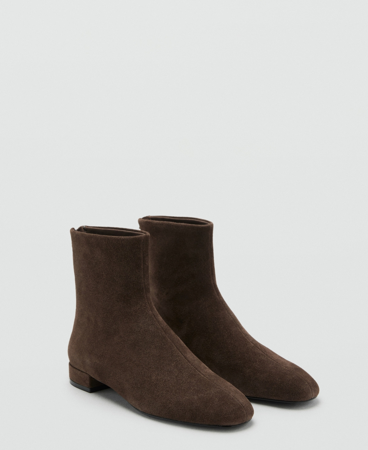 Mango Women's Suede Leather Ankle Boots - Chocolate | Macy's