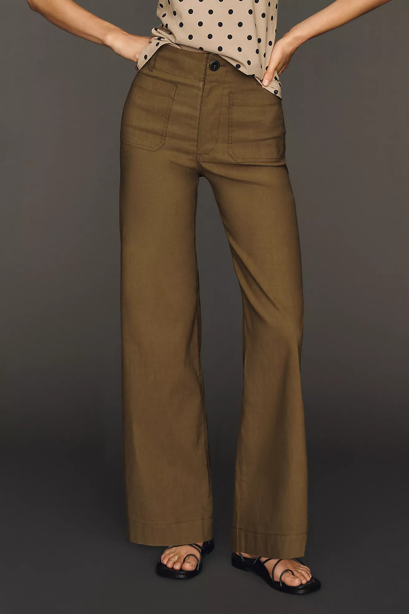 Maeve Colette High-Rise Wide-Leg Full-Length Pants in Magic Fabric | Anthropologie (US)
