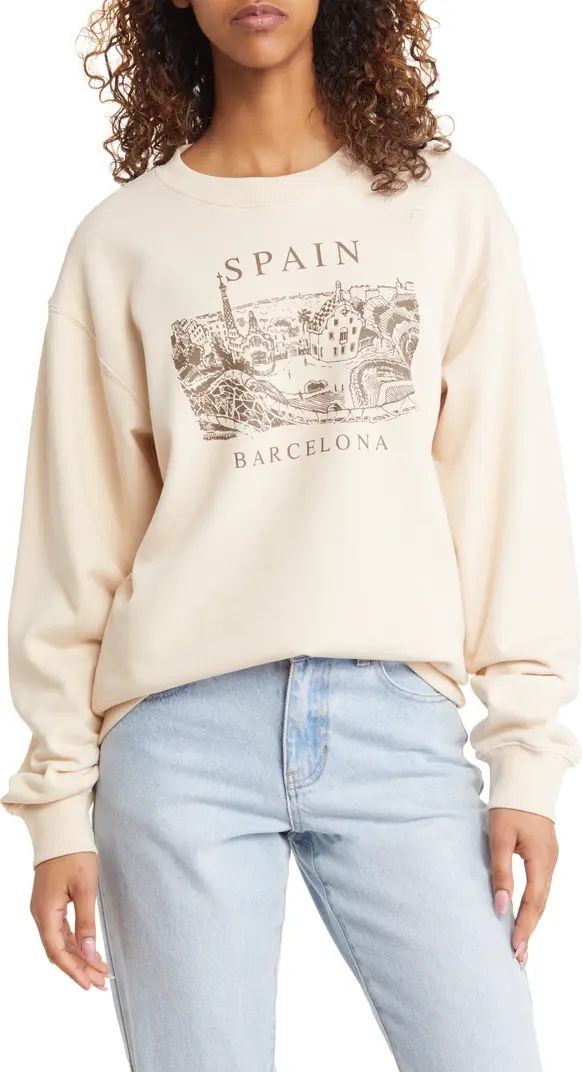 Barcelona Oversize Graphic Sweatshirt | Nordstrom