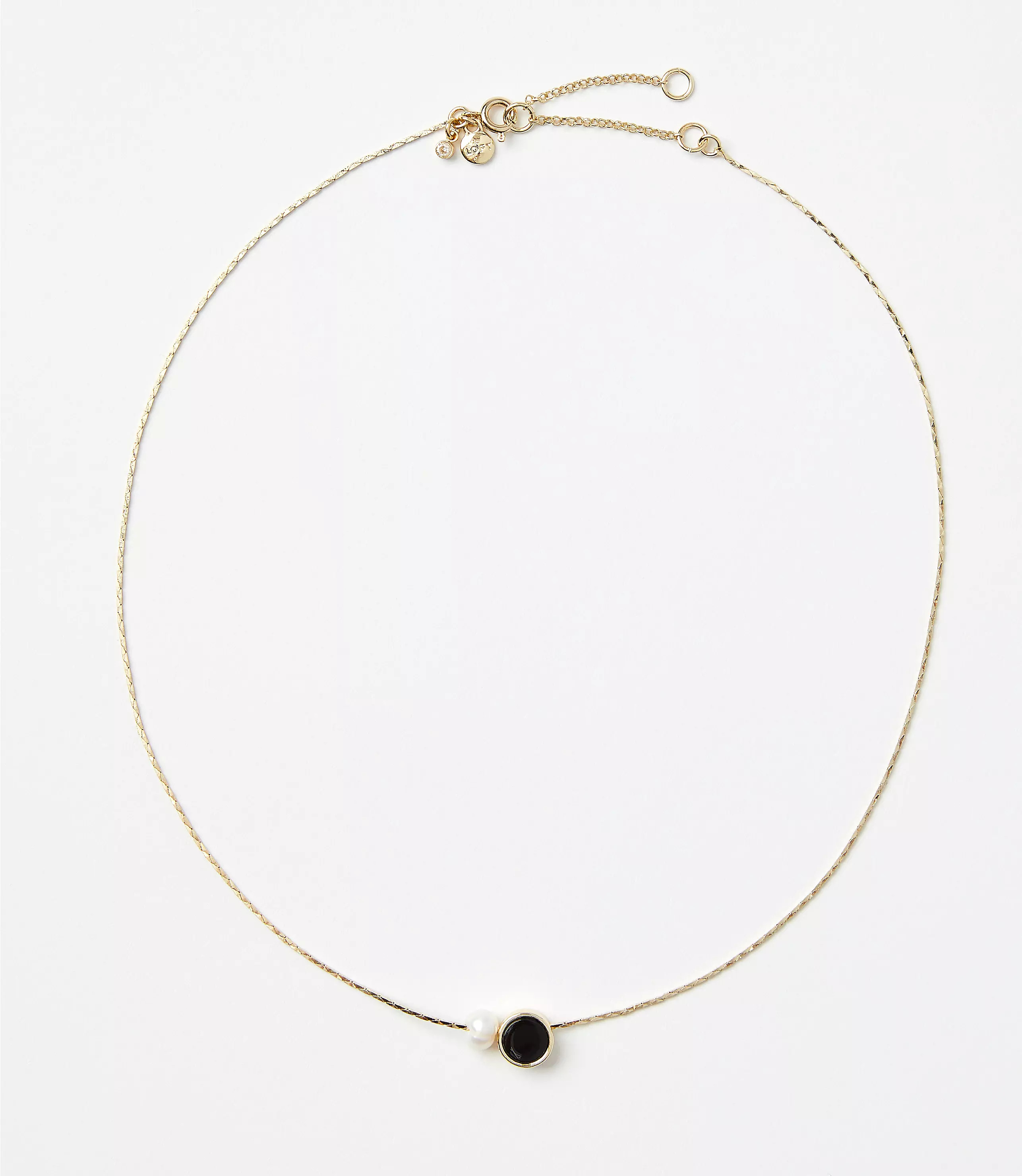 Pearlized Delicate Charm Necklace | LOFT