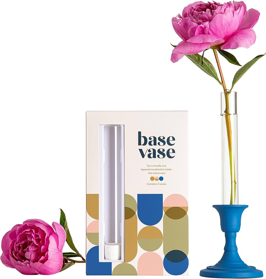 Base Vase (3-Pack) - The Bud Vase That Fits in Taper Candle Holders | Create Floral Arrangements ... | Amazon (US)