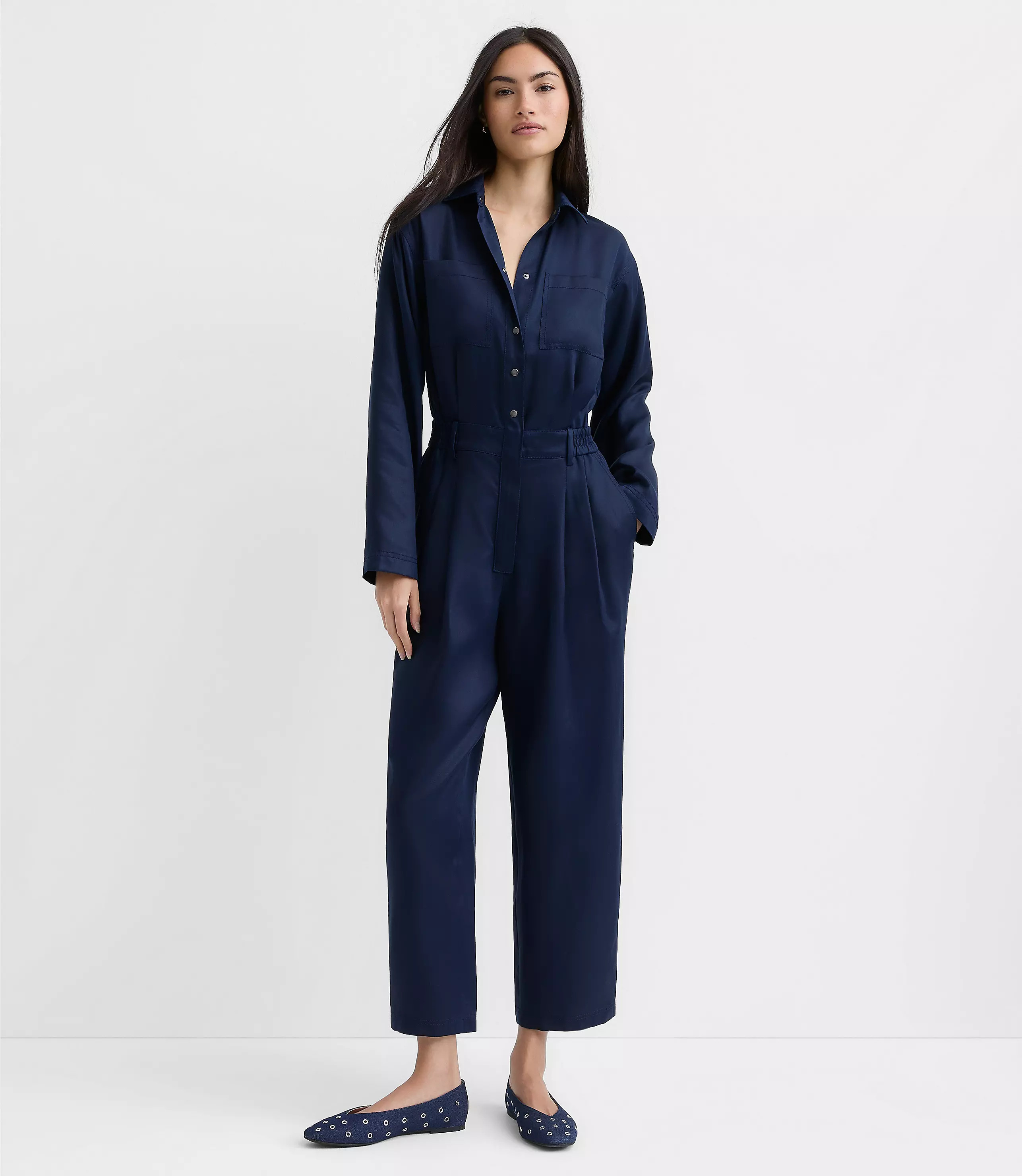 Petite Barrel Jumpsuit | LOFT