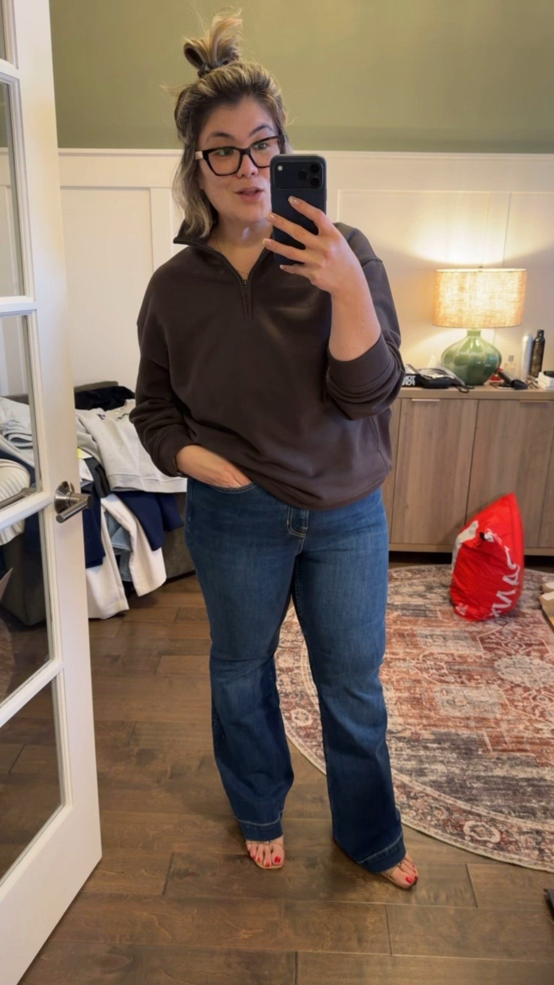 I ended up sizing up two in these jeans. I’m normally between 12/14 and the 16 with these jeans. They are truly magical for the tummy! I’m wearing the wash medium indigo  

#LTKootd #LTKOver40 #LTKMidsize