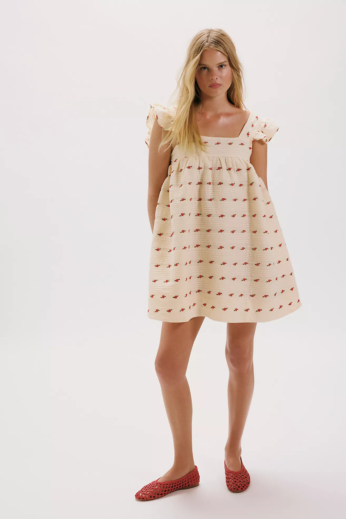 For Love & Lemons Aster Babydoll Mini Dress | Free People (Global - UK&FR Excluded)