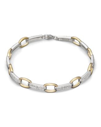 Pavé Diamond Link Bracelet in 14K White and Yellow Gold, 0.75 tcw - Exclusive | Bloomingdale's (AU)