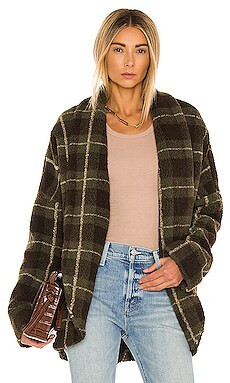 Amanda Uprichard Cardi in Olive and Black from Revolve.com | Revolve Clothing (Global)
