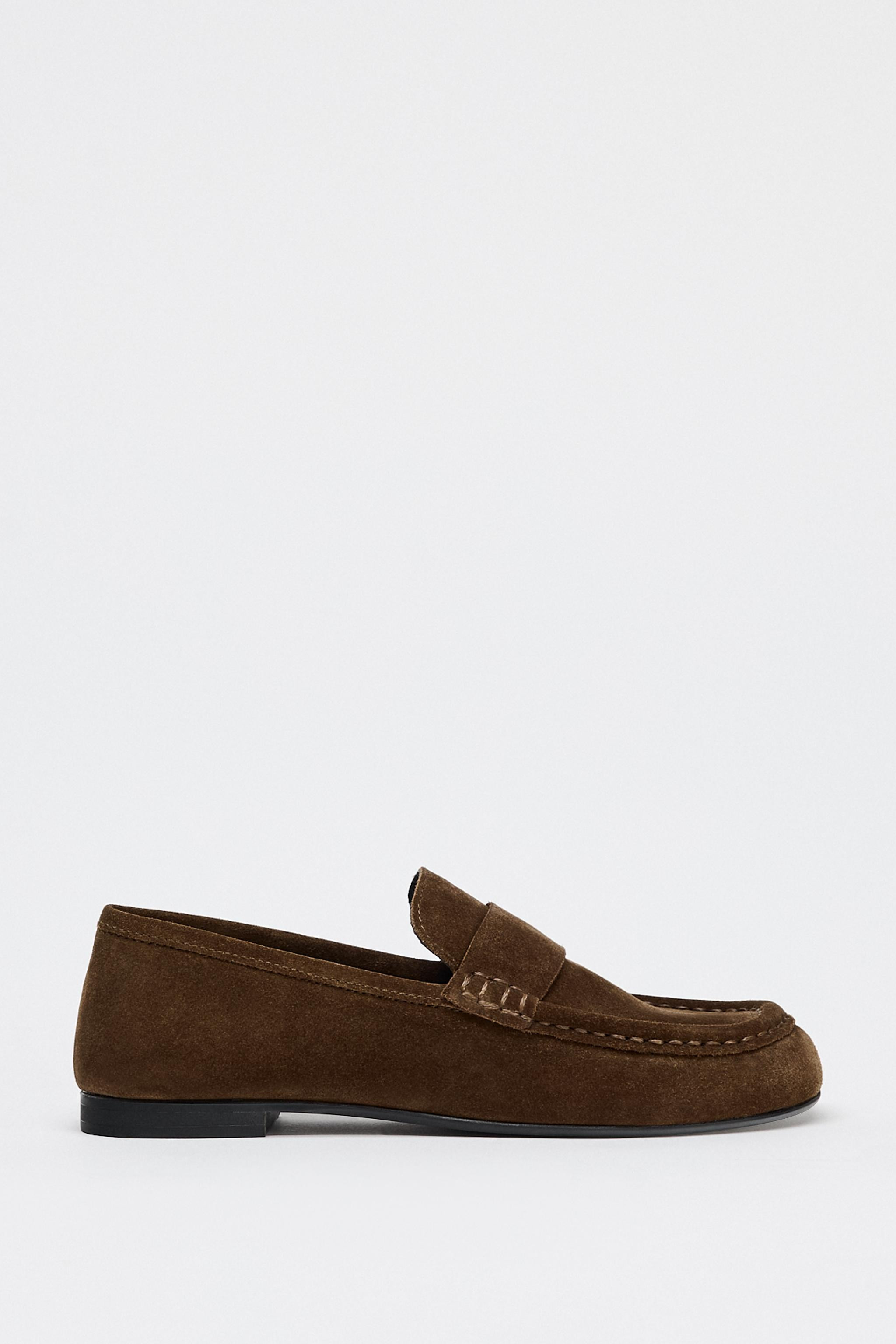 SUEDE PENNY LOAFERS | Zara US