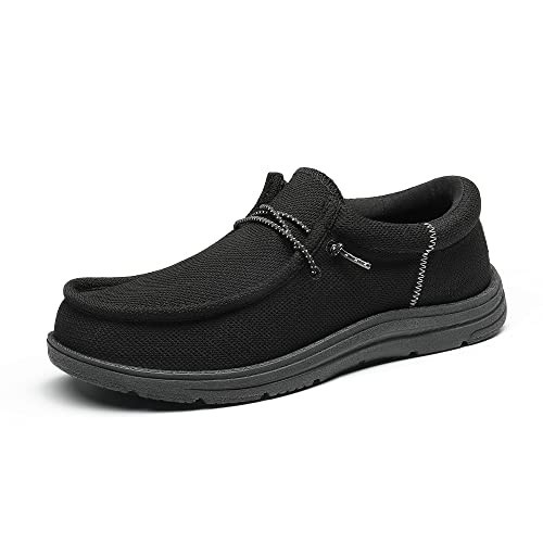Bruno Marc Men's Arch Support Casual Slip-on Shoes Loafers for Men Non Slip Comfortable Boat Shoes,Size 8.5,Black,SBLS2302M | Amazon (US)