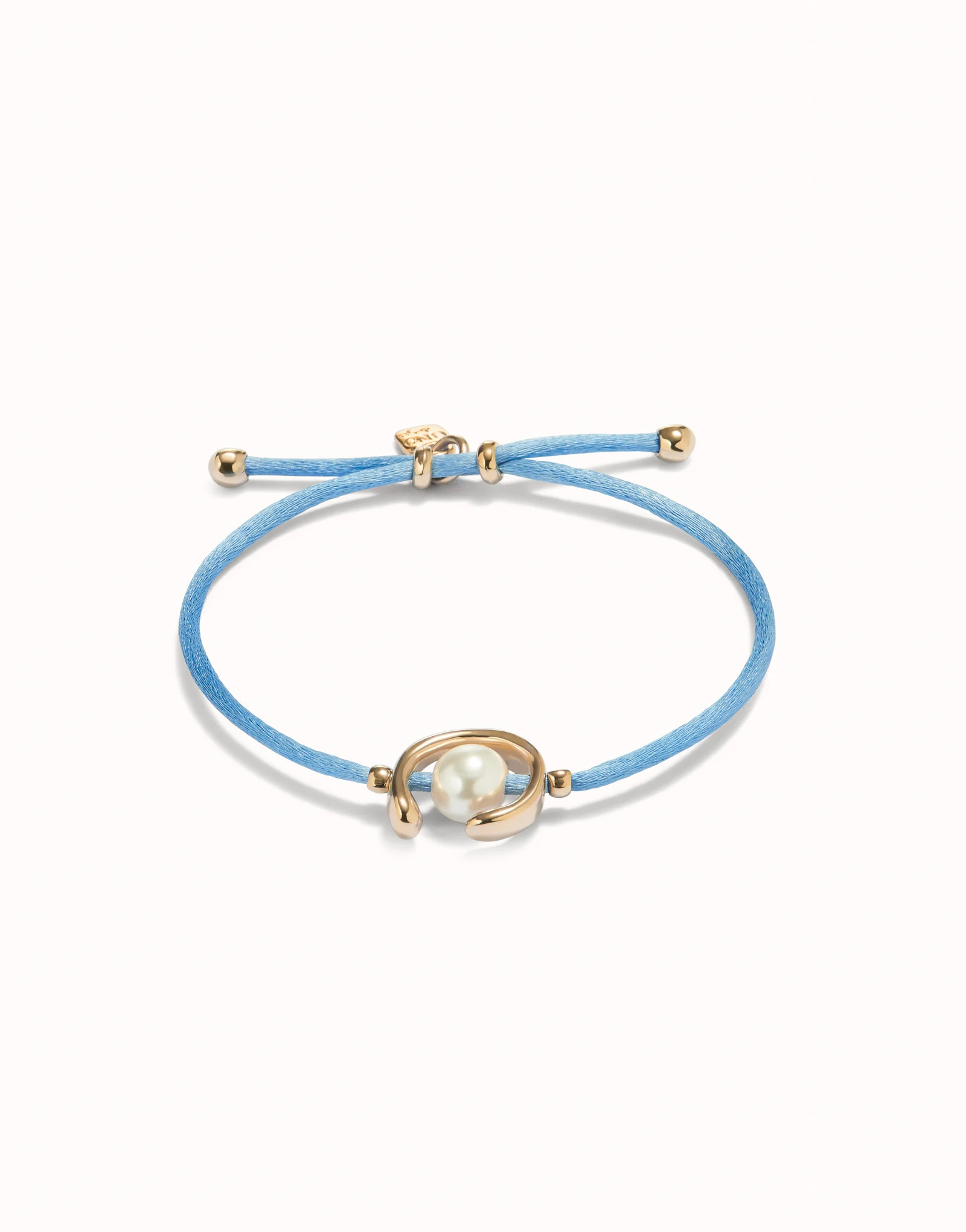 Blue cord bracelet with a pearl | UNOde50
