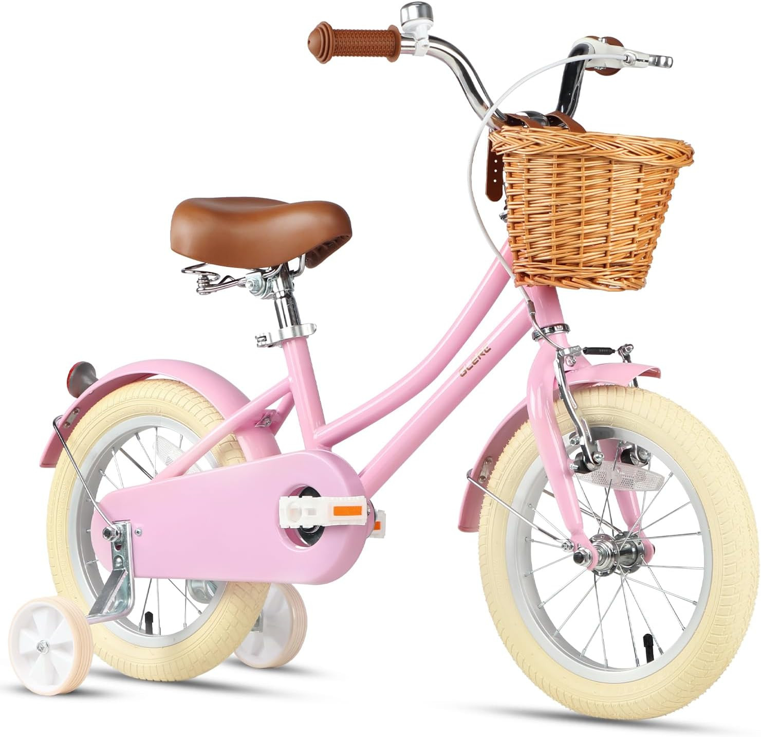 Glerc Little Molly 12-20 Inch Kids Retro Cruiser Bike for 2-13 Year Old with Wicker Basket & Trai... | Amazon (US)