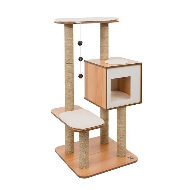 CATIT Vesper High Base 122-cm Cat Tree, Walnut | Chewy Canada | Chewy Canada