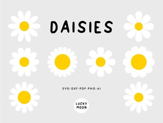 Daisy SVG PNG Flower Download Daisy Clipart Cut Files for | Etsy | Etsy (US)