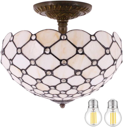 Click for more info about Elwood Glass Semi Flush Mount