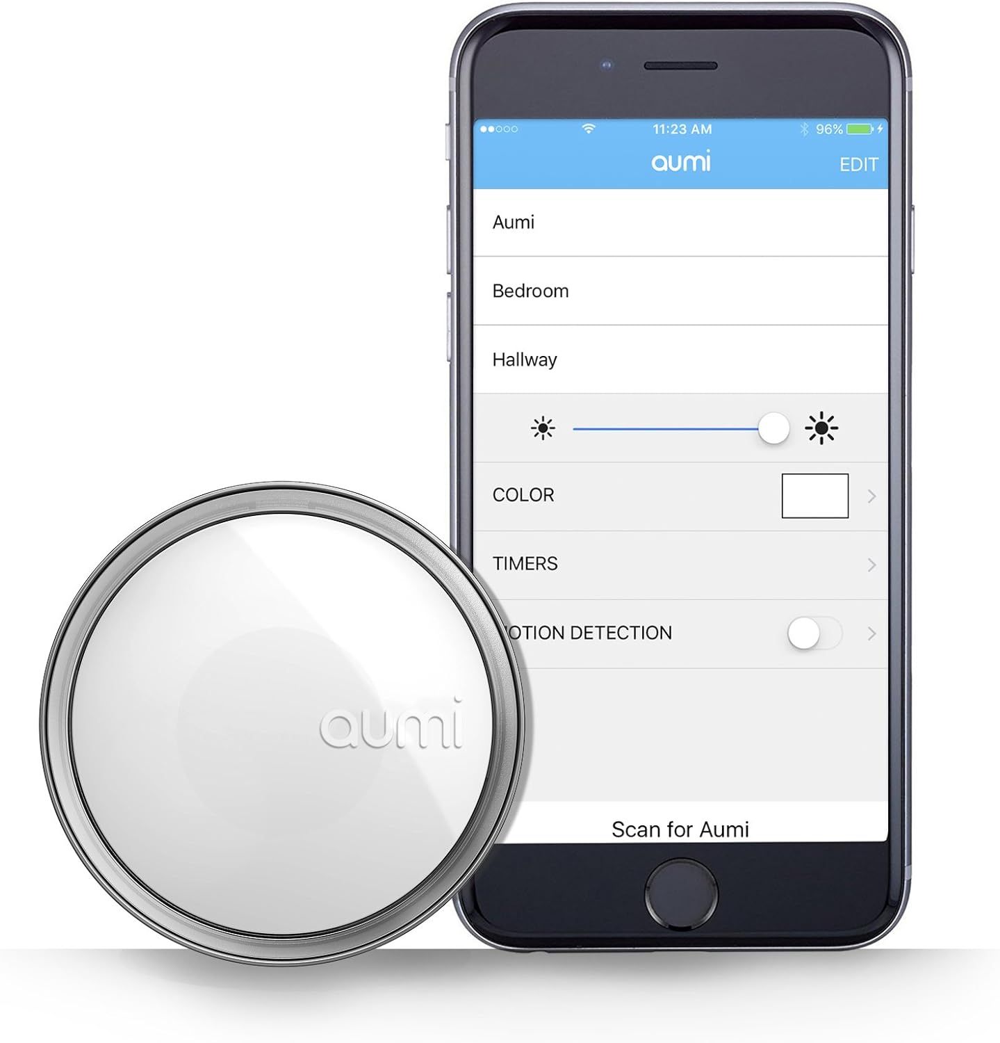 Aumi Smart Nightlight, Bluetooth-Enabled, Multi-Color, Rechargeable LED Night Light | Amazon (US)