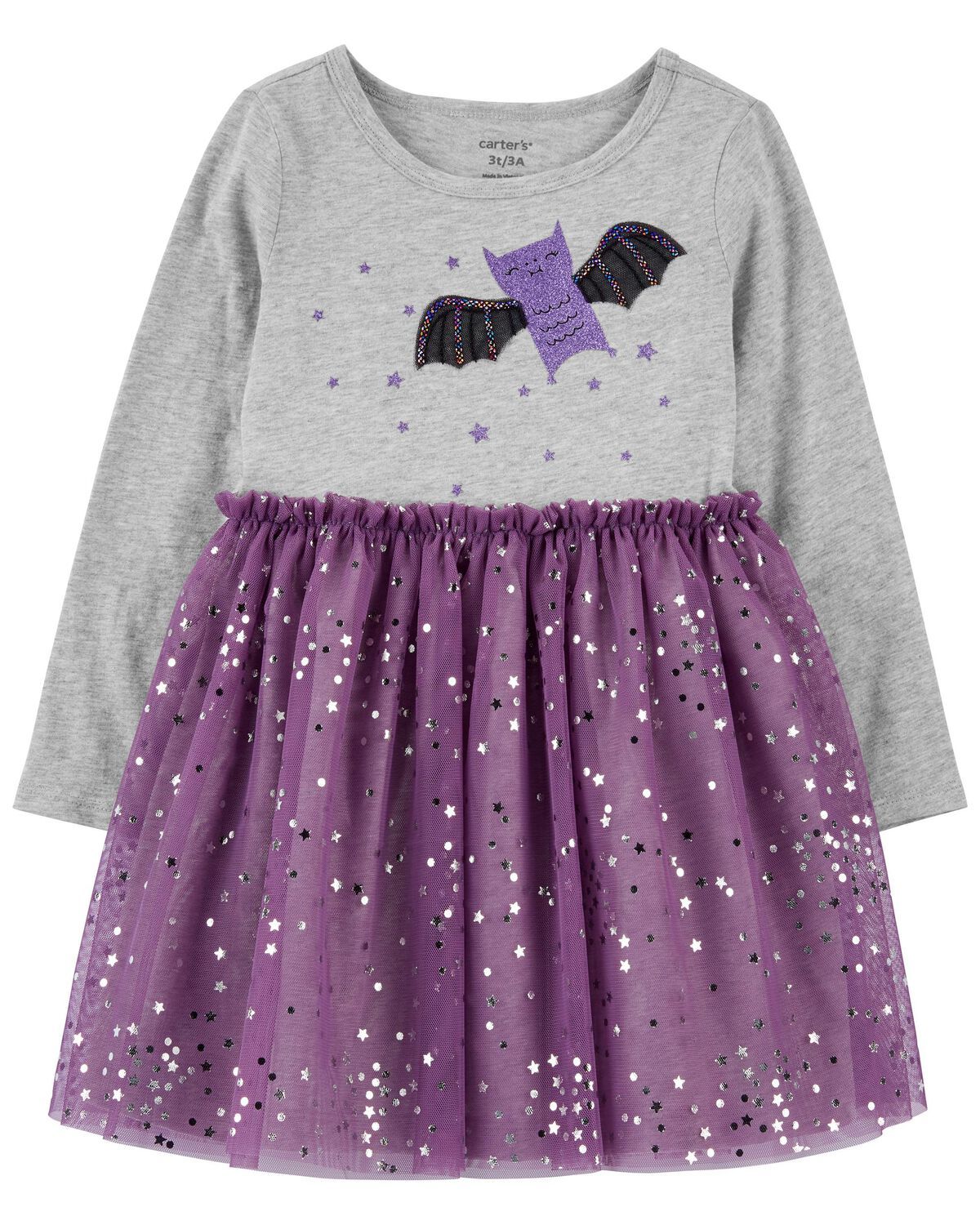 Purple/Grey Toddler Halloween Bat Tutu Dress | carters.com | Carter's