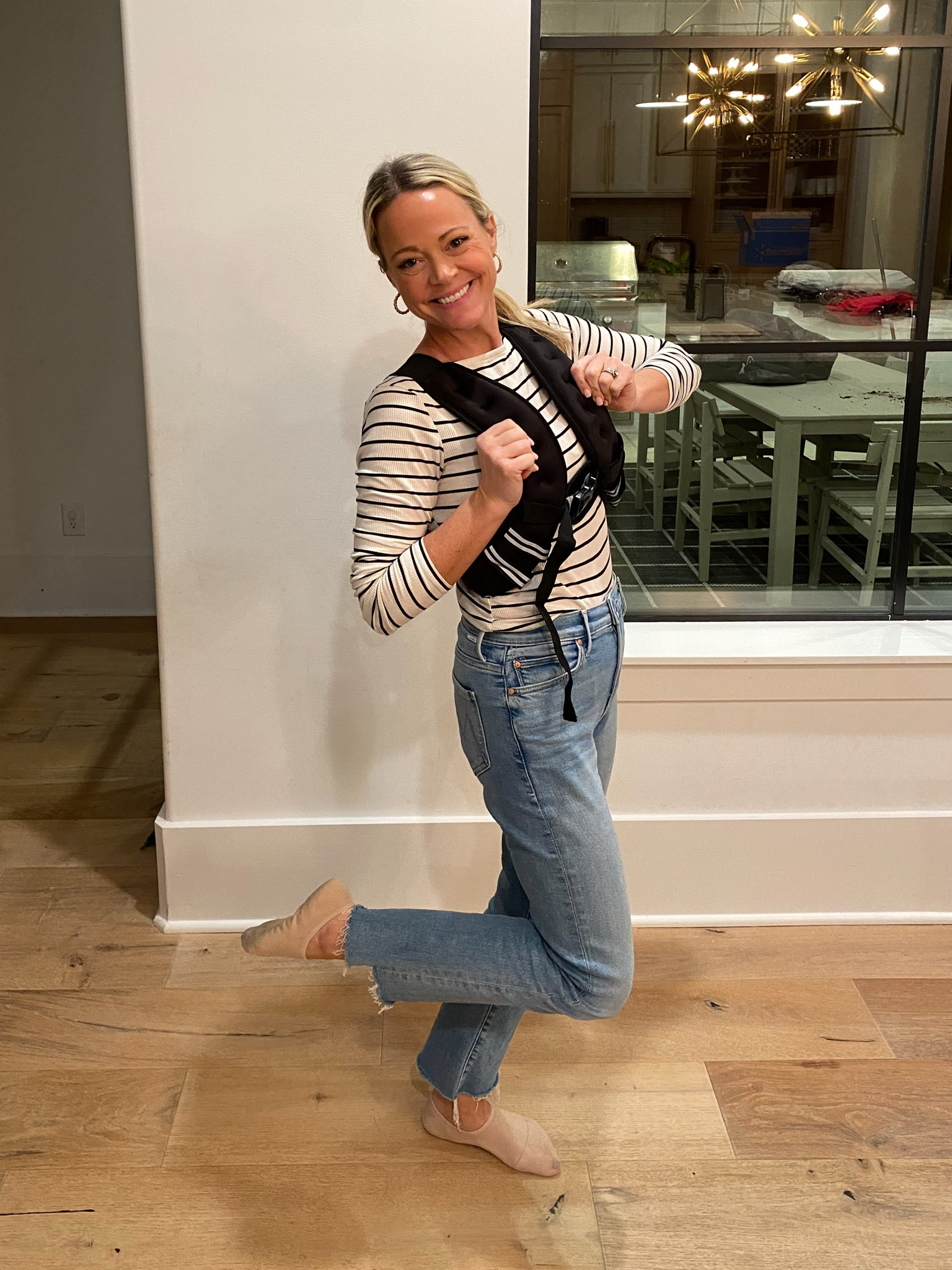 I finally ordered my weighted vest!! I’m starting out with the 12 pound. Jeans run TTS with a good amount of stretch. I’m wearing a 25. 

Jeans / weighted vest / walking pad / fitness / health goals 

#LTKFitness #LTKActive #LTKOver40