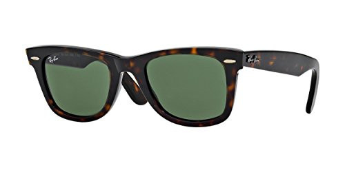 Ray-Ban Unisex Original Wayfarer Classic Sunglasses, Brown (tortoise frame with green G-15 lenses), 54.0 | Amazon (UK)