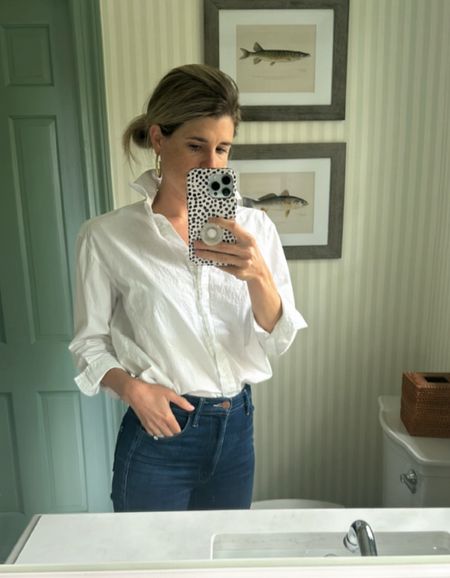 The easiest, tailored outfit you’ll ever own 

Jeans Julia Amory button down and gold hoops 

#LTKtravel #LTKfindsunder100 #LTKstyletip