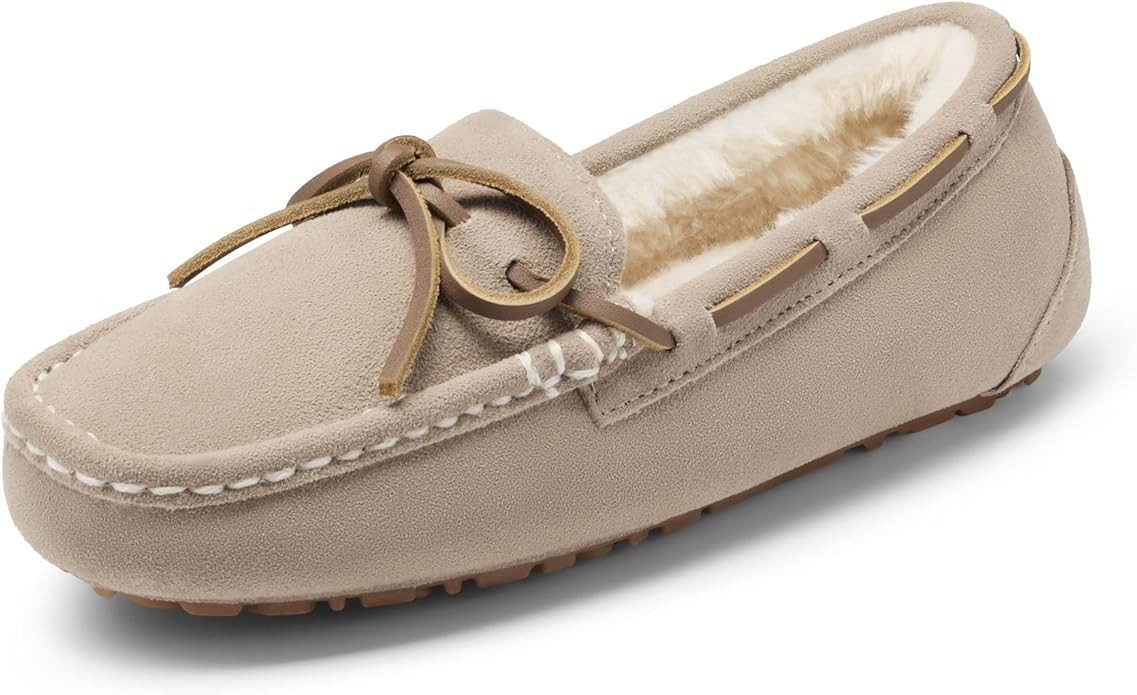 DREAM PAIRS Women's House Slippers Indoor Outdoor Moccasin Fuzzy Fluffy Furry Loafers Suede Leath... | Amazon (US)