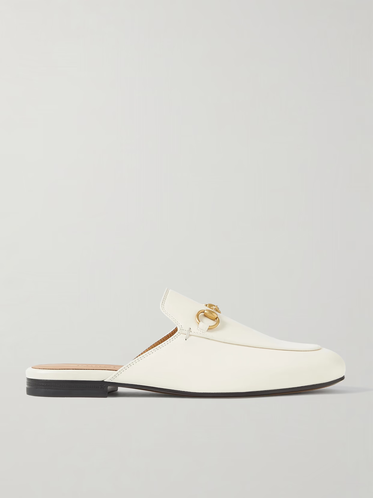 Gucci - Princetown Horsebit-detailed Leather Slippers - White | NET-A-PORTER (US)