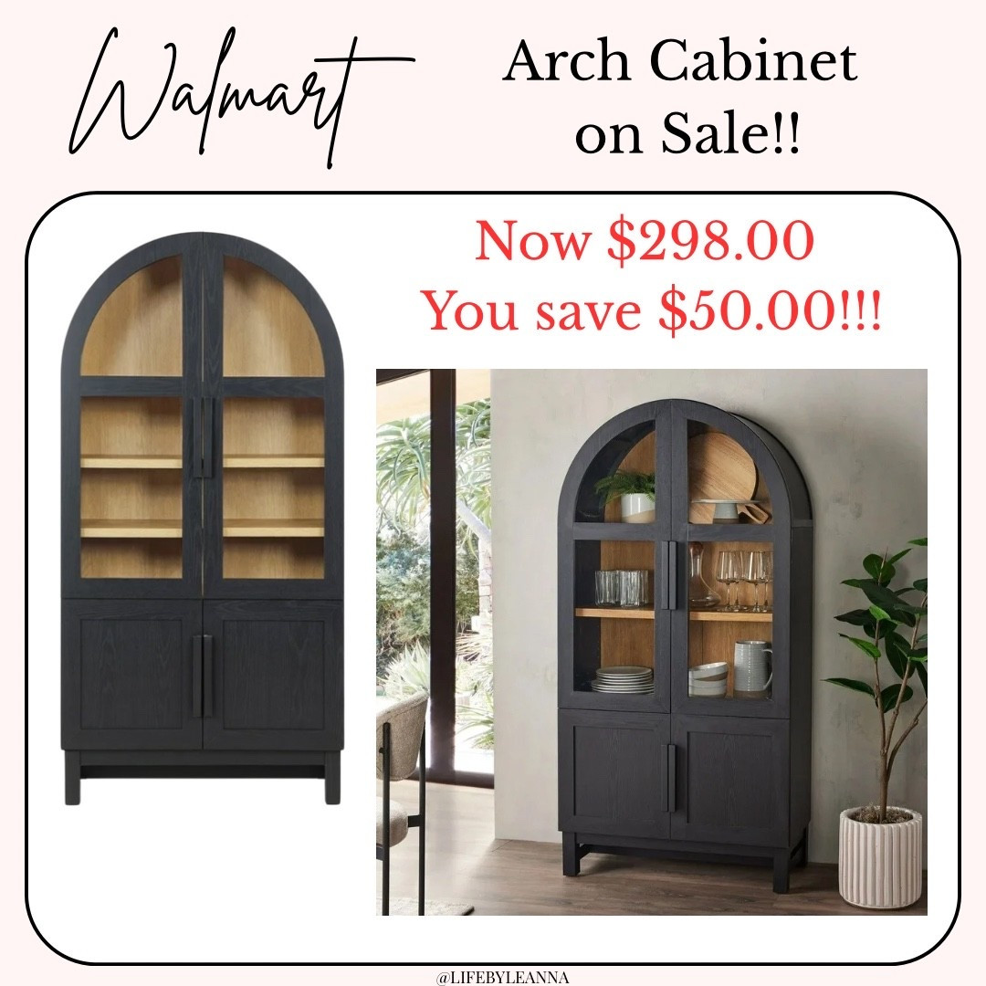 Walmart Arch cabinet now under $300!!
Run this will sell out! 







Walmart / criminal cabinet / home decor

#LTKHome #LTKSaleAlert