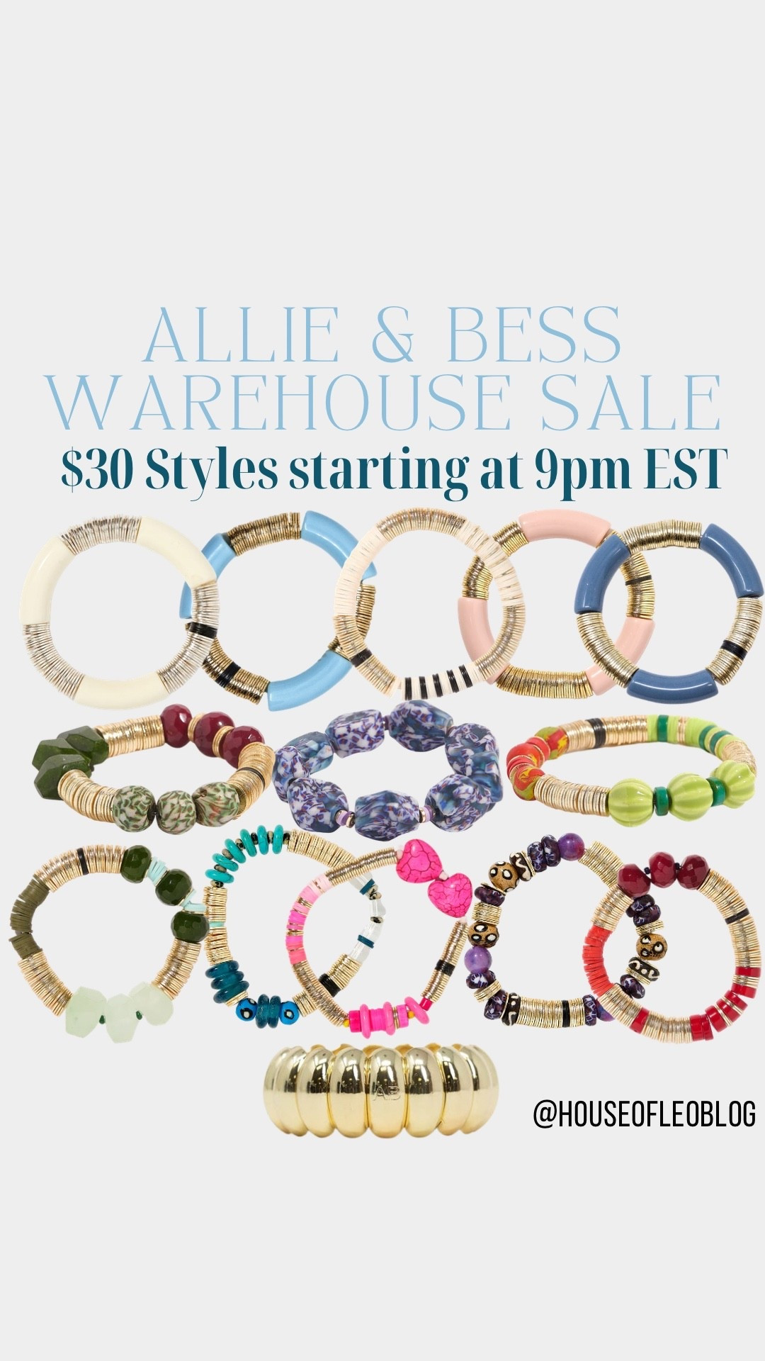 Start filling your carts now. Allie & Bess warehouse sale kicks off at 9 PM est. Prices will adjust when the sale starts. 

Beaded bracelets, bracelet stack, star necklace 





#LTKSaleAlert #LTKValentine