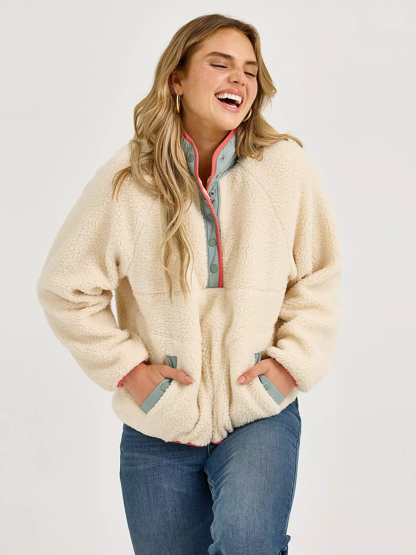 Women's Wrangler Retro® Half-Snap Sherpa Pullover | Wrangler