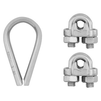 National Hardware N100-349- 3/32-in x 1/8-in Cable Clamp in Stainless Steel | Lowe's