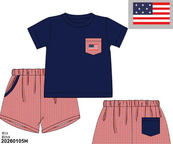 Flag Shorts Set | Tutti Frutti Kids Co