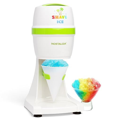 Nostalgia Snow Cone Machine With 1 Reusable Plastic Cup & Dual Ice Molds– Retro Table-Top Shave... | Amazon (US)