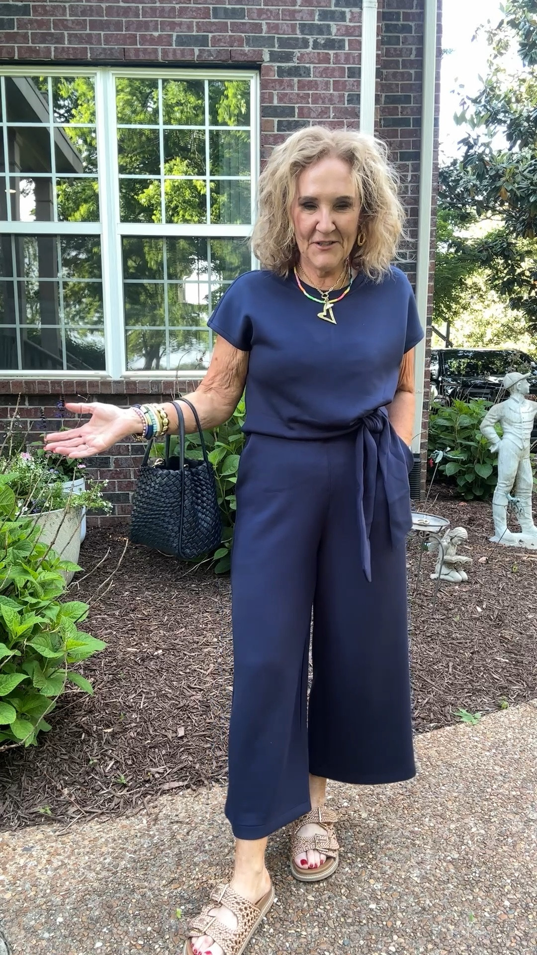 Spanx jumpsuit with an unattached back. It doesn’t show your back, but it allows you to pull the bottoms down to use the potty. It’s a brilliant design and I’ve tested it out a few times today.  😉
I just checked in so many sizes are gone. I’m hoping they’ll restock. Also linking a cinch waist jumpsuit, but it doesn’t have the open back.

Wearing a petite medium. Spanks has several new pieces that I’m loving. I’m gonna link them here. 

#LTKPetite #LTKTravel #LTKOver40