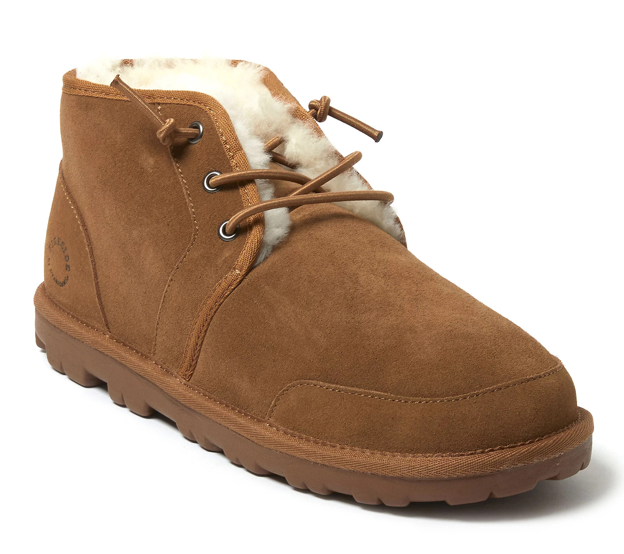 Fireside by Dearfoams Men's Genuine Shearling S lip On Boot | QVC
