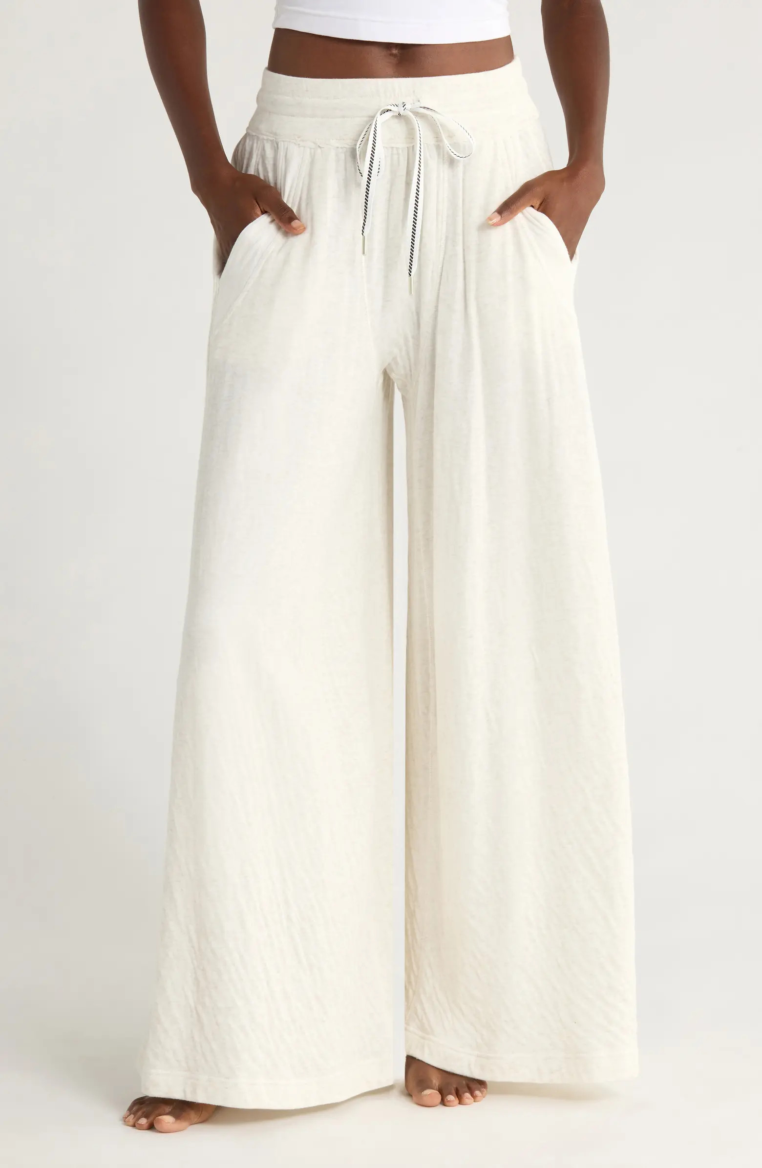 Free People Wait a Minute Drawstring Cotton Wide Leg Pants | Nordstrom | Nordstrom