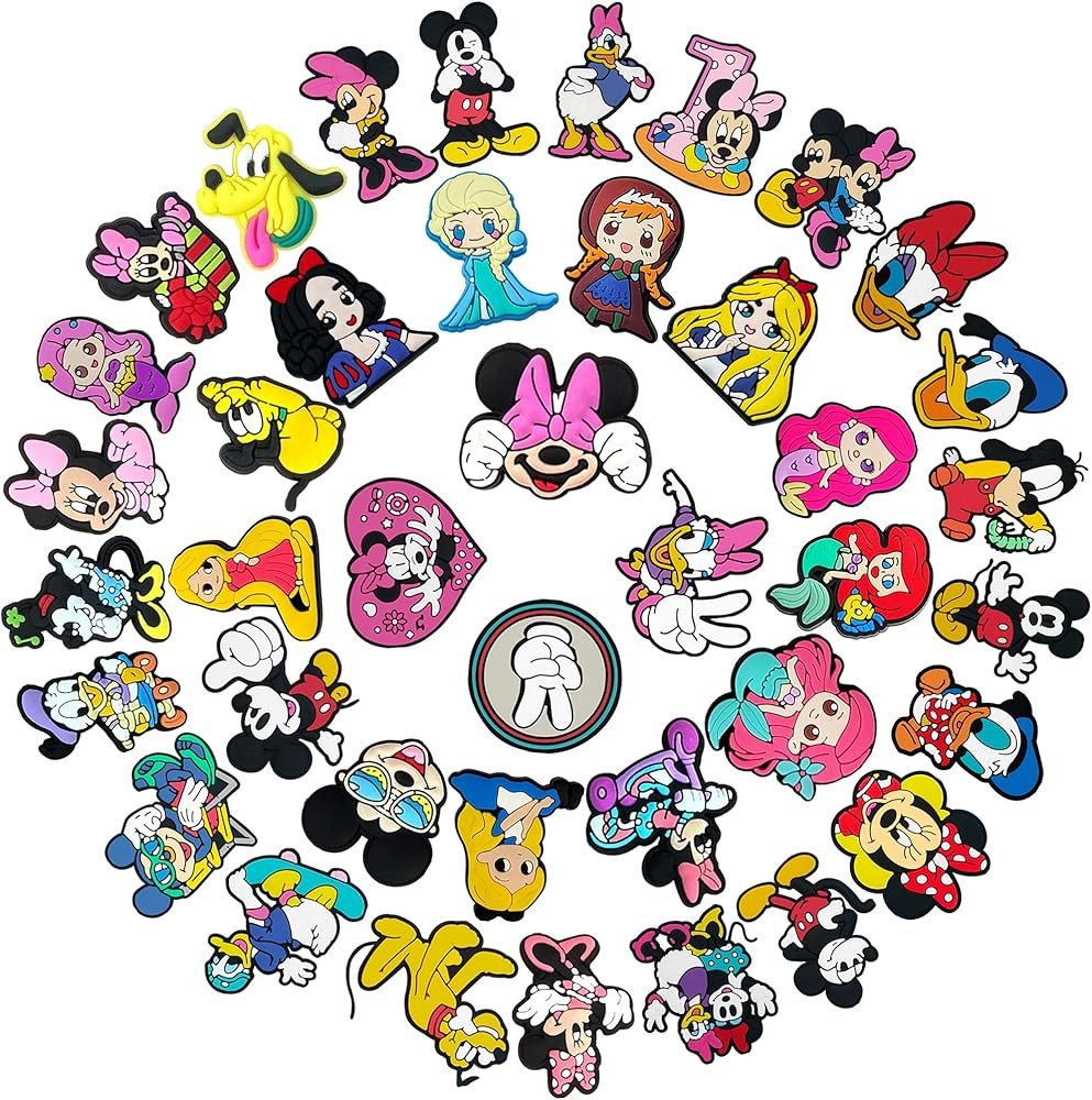 40PCS Cartoon Shoe Charms for Shoe Decoration & Wristband Bracelet Mouse shoe Charms Pack Cute sh... | Amazon (US)