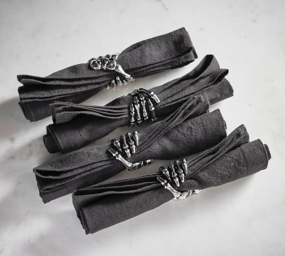 Skeleton Hand Napkin Rings - Set of 4 | Pottery Barn (US)