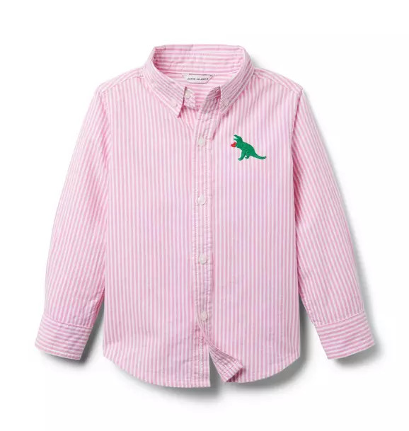 The Embroidered Dinosaur Oxford Shirt | Janie and Jack
