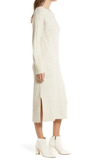 Holiday Long Sleeve Cable Sweater Dress | Nordstrom