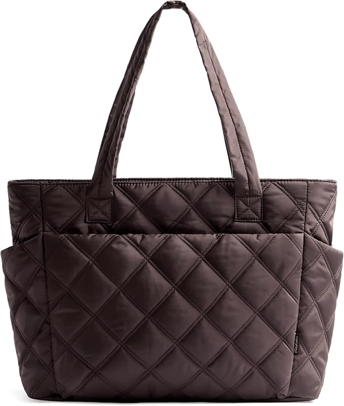 Uselike Tote Bag for Women, Lightweight Puffer Tote Work Bags with Compartments for Travel, Quilt... | Amazon (US)
