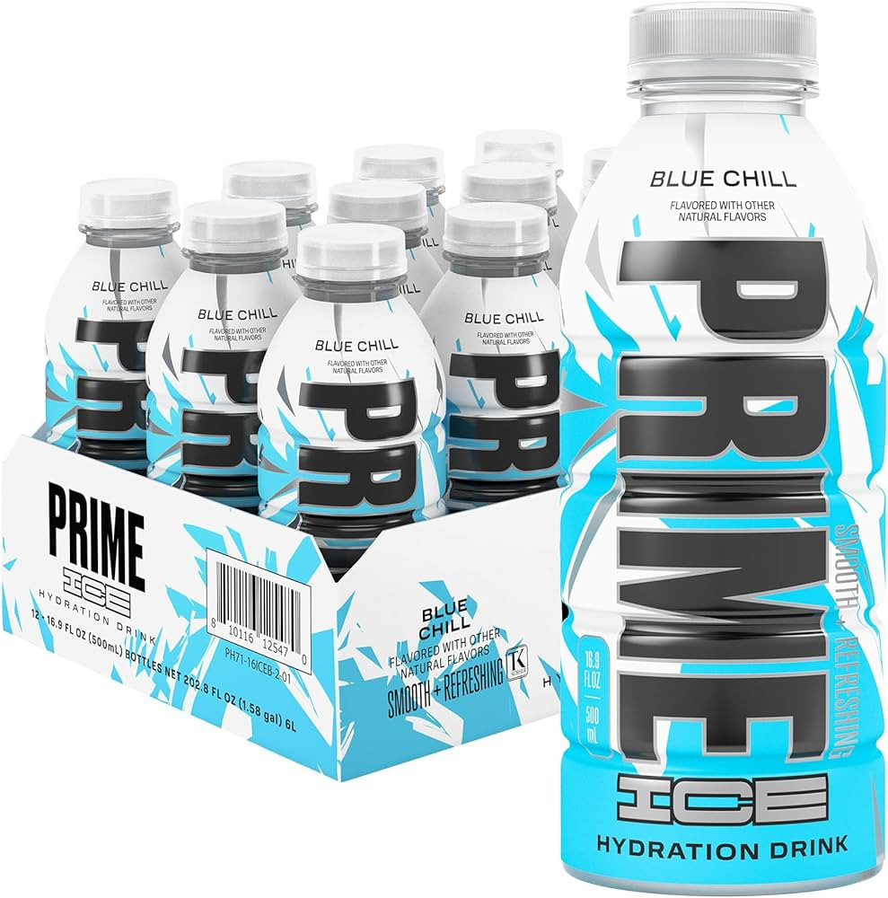PRIME HYDRATION ICE Blue CHILL, Sports Drinks, Electrolyte Enhanced for Ultimate Hydration, 250mg... | Amazon (US)