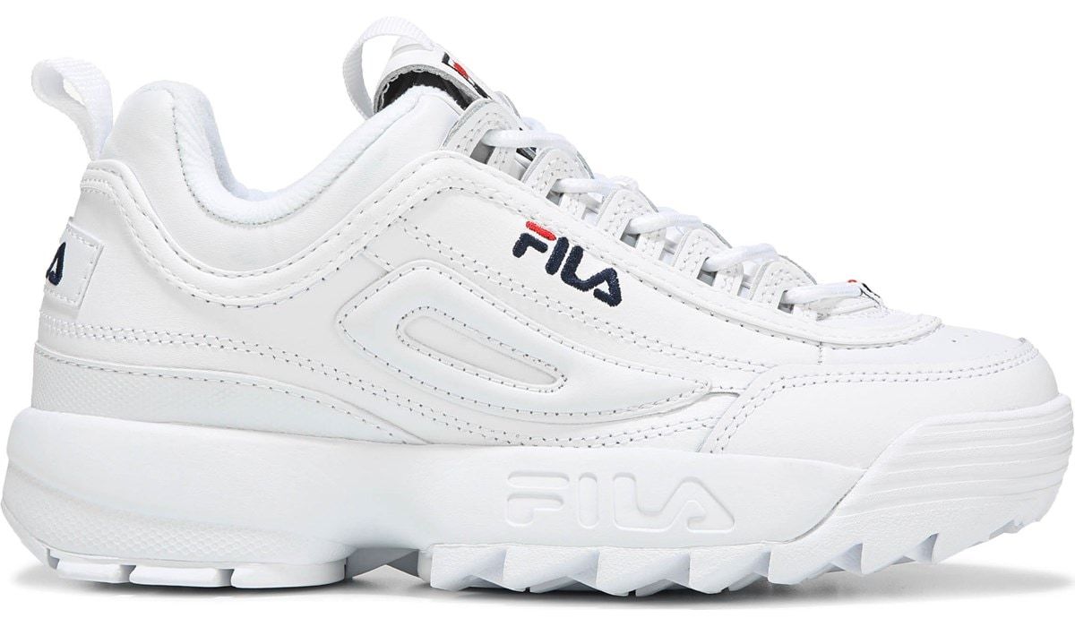 FILA Women's Disruptor Premium 2 Sneaker White, Sneakers and Athletic Shoes, Famous Footwear | Famous Footwear